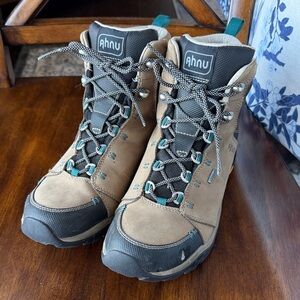 Ahnu Brown and Black Outdoor Boots